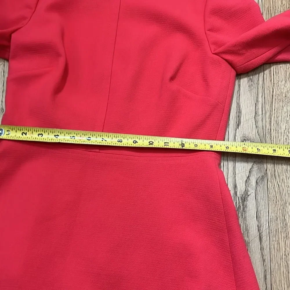 J.CREW BELL SLEEVE PAPAYA CREPE‎ DRESS SIZE 4